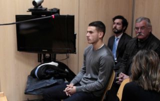 Lucas Hernandez (Atlético Madrid) au tribunal à Madrid le 21 février 2017