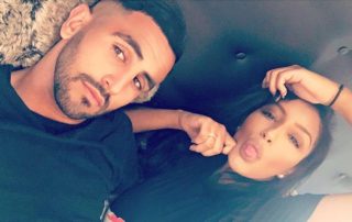 Riyad Mahrez et sa femme Rita