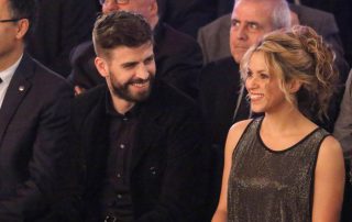 Gerard Piqué et sa compagne Shakira, en janvier 2016, à Barcelone