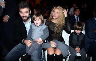 Gerard Piqué, Shakira et leurs deux fils, Milan et Sasha, en novembre 2016 à Barcelone