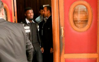 Serge Aurier au palais de Justice à Paris en septembre 2016
