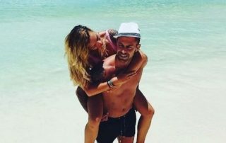 Jérémy Ménez et son ex-compagne Emilie Nef Naf, en juin 2017