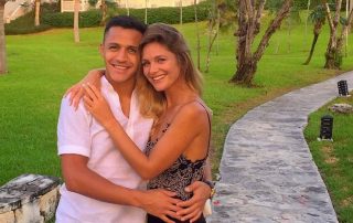 Alexis Sanchez et sa compagne Mayte Rodriguez
