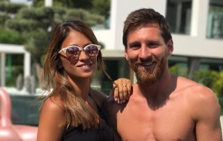 Lionel Messi et Antonella Roccuzzo, en vacances à Ibiza, en août 2017
