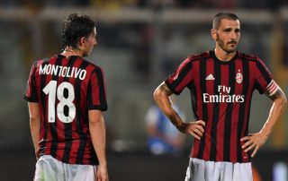 Leonardo Bonucci et Riccardo Montolivo en août 2017