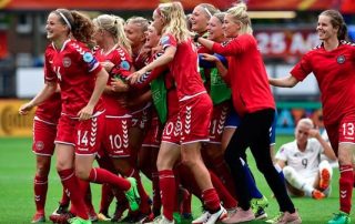 Les joueuses du Danemark lors de l'Euro 2017