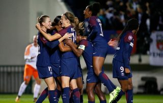 L'équipe féminine du PSG en novembre 2017