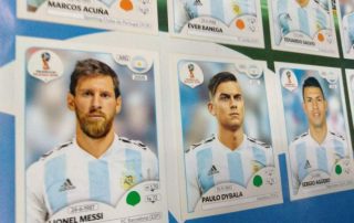 Messi dans l'album Panini du Mondial 2018