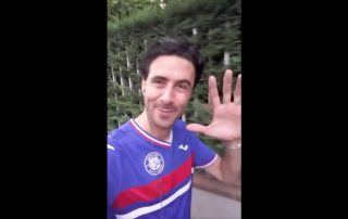Capture d'écran d'une vidéo d'Alexandre Ruiz pendant le Mondial