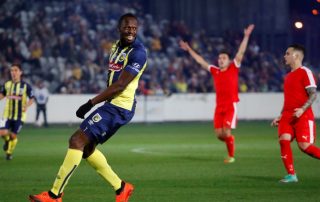 Usain Bolt lors de son premier match avec des pros en Australie - août 2018 (Panoramic)