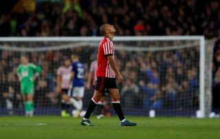 James Vaughan (Sunderland) contre Everton en Coupe de la Ligue - septembre 2017 (Panoramic)