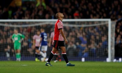 James Vaughan (Sunderland) contre Everton en Coupe de la Ligue - septembre 2017 (Panoramic)