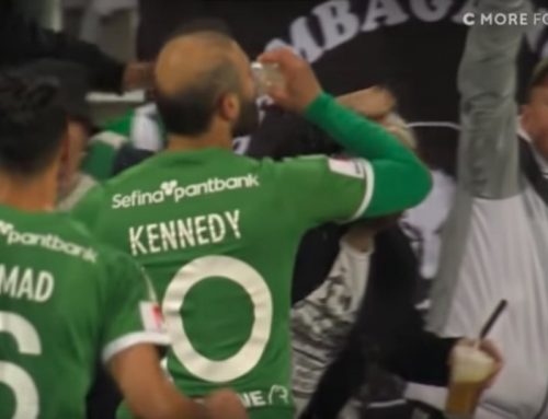 En Suède, Kennedy Bakircioglu (Hammarby) a célébré un but en buvant une bière