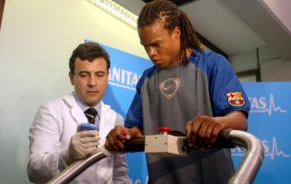 Davids au moment de sa signature au Barça - Panoramic