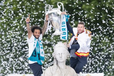 Marcelo et Sergio Ramos avec la Ligue des champions 2018 - Panoramic