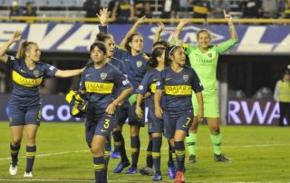 L'équipe féminine de Boca à la Bombonera - mars 2019