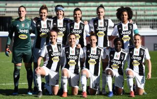 Les joueuses de la Juventus en mars 2019 contre le Milan AC en Coupe d'Italie - Panoramic
