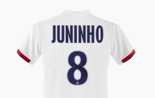 Flocage Juninho sur le maillot de Lyon 2019/20