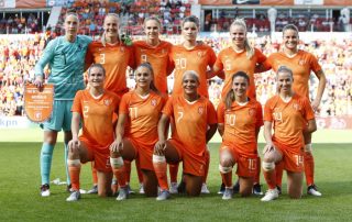 La sélection féminine hollandaise le 1er juin 2019 contre l'Australie - Panoramic