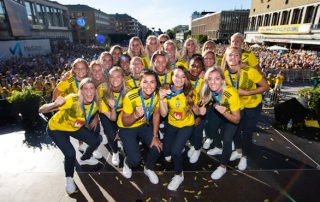 Les Suédoises accueillies par les supporters à leur retour du Mondial 2019 - Panoramic