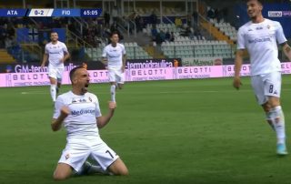 Ribéry, auteur de son premier but avec la Fiorentina contre l'Atalanta - septembre 2019