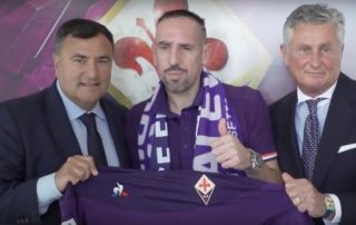 Ribéry lors de sa présentation à la Fiorentina - août 2019