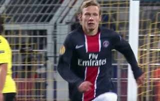 But de Chantôme contre Dortmund avec le PSG - octobre 2010