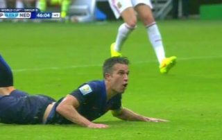 Van Persie contre l'Espagne au Mondial 2014