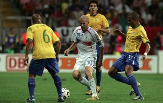 Zidane lors de France-Brésil 2006