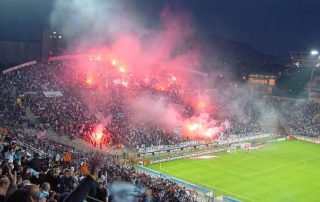 Fumigènes au Vélodrome