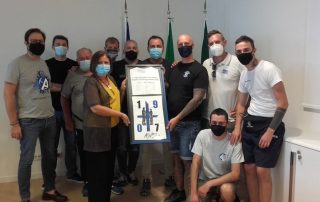 Les ultras de l'Atalanta à l'hôpital de Bergame - 2020